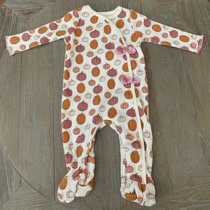 Mud Pie Footed Sleeper, Pink Pumpkin